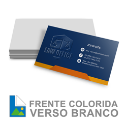 Cartão de Visita 300g + Lam. Fosca e UV Local