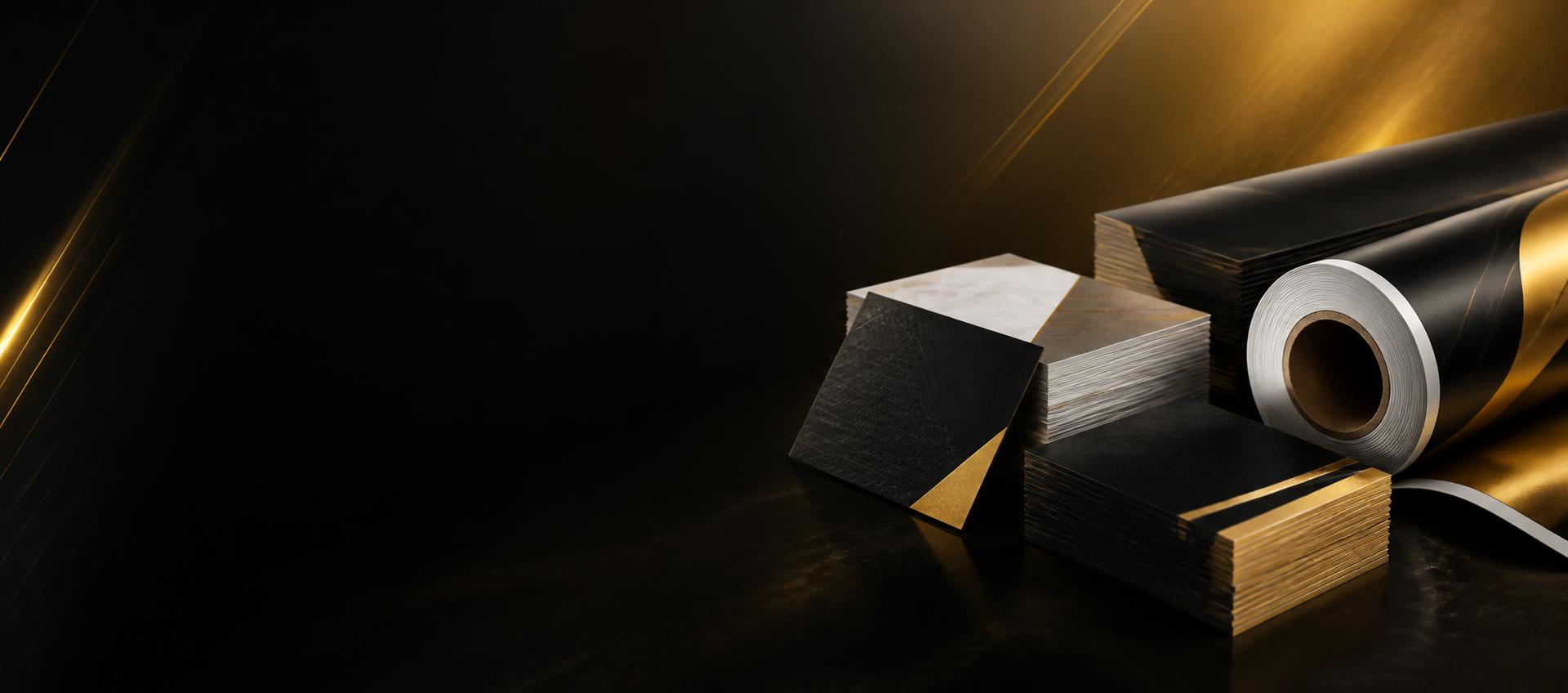 Cartões de visita premium em preto e dourado